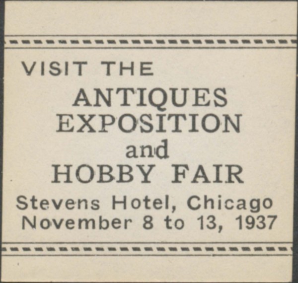 Antiques Exposition an Hobby Fair