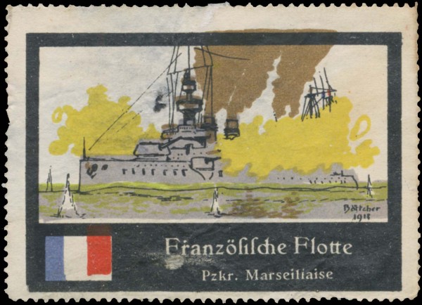 Französische Flotte Panzerkreuzer Marseiliaise